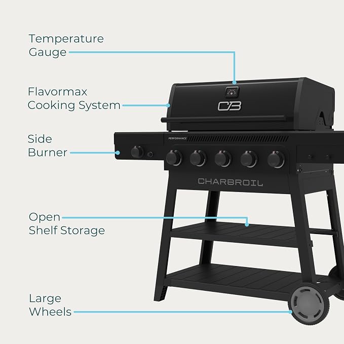 Charbroil® Performance Series™ 5-Burner Gas Grill Cart - Image 10