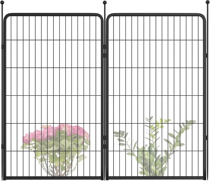 FXW Garden Fence Outdoor for The Yard – 45in x 4.5ft Heavy Duty Metal Animal by FXW