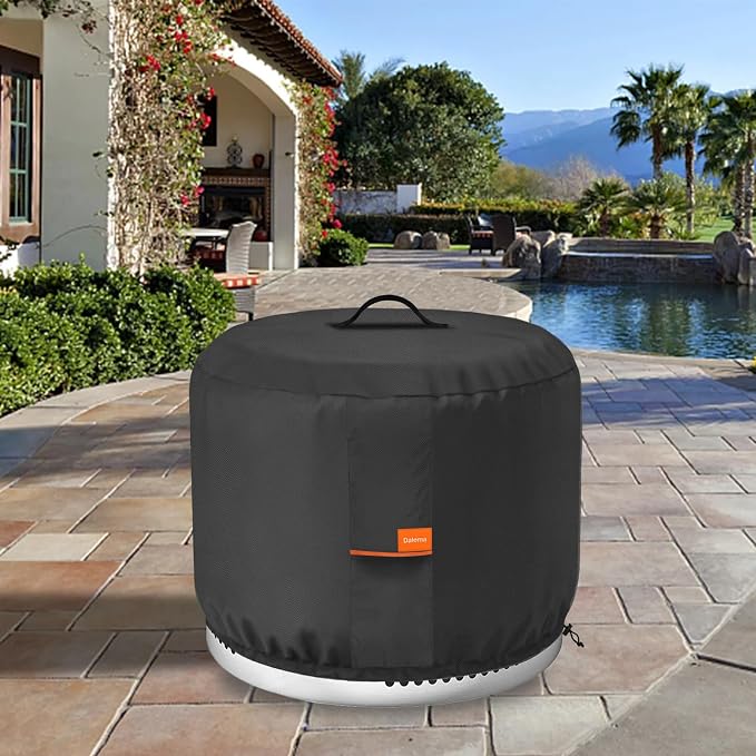 Round Fire Pit Cover, Outdoor 600D Heavy Duty Waterproof Tear-Resistant Yukon - Image 8