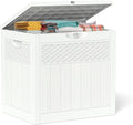 ZYJOYY 33 Gallon Resin Deck Box, Weatherproof Outdoor Storage Box by ZYJOYY