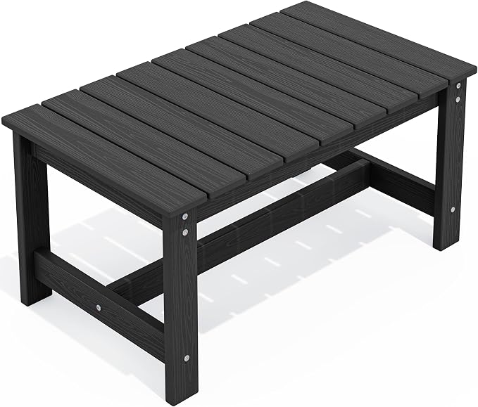 SERWALL Outdoor Coffee Table, HDPE Patio Coffee Table by SERWALL