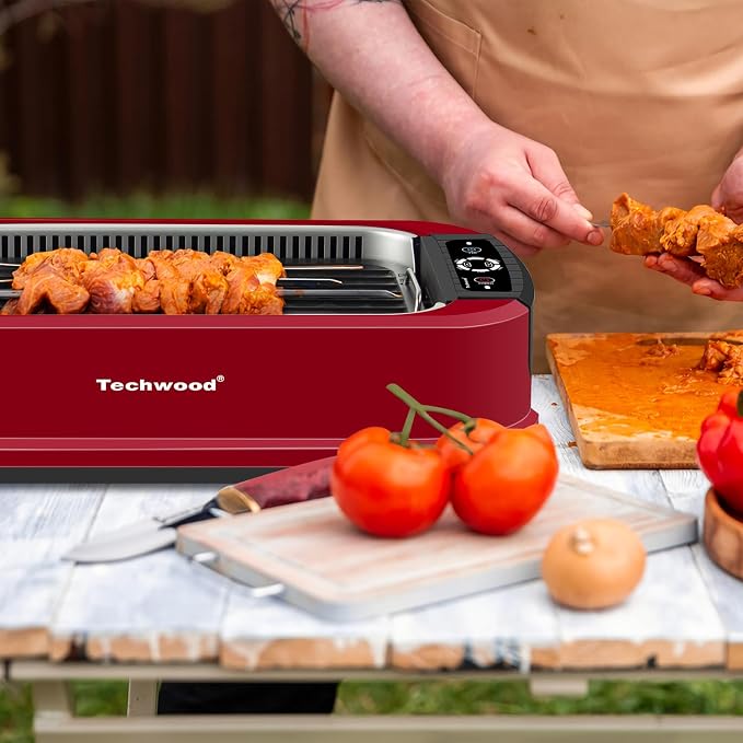 Indoor Smokeless Grill, Techwood 1500W Electric Indoor Grill - Image 6