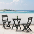 Costaelm Paradise 3-Piece Outdoor HDPE Folding Patio Bistro Table and Chairs by Costaelm