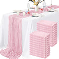 20 Packs Cheesecloth Table Runner 10FT Long Boho Gauze Fabric Table Runner by Lamshionow