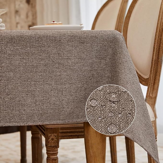 BALCONY & FALCON Small Square Tablecloth Washable Wrinkle Resistant and Water by BALCONYFALCON