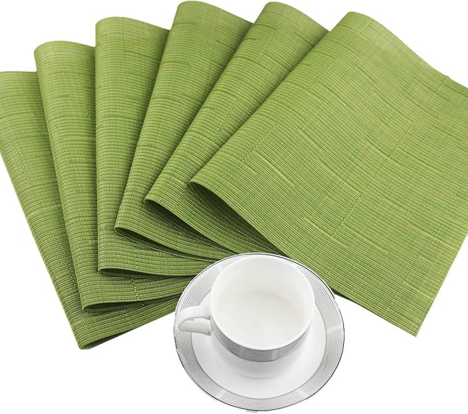 PIGCHCY Placemats Set of 12 Washable Durable Place Mats Vinyl Heat Resistant - Image 6