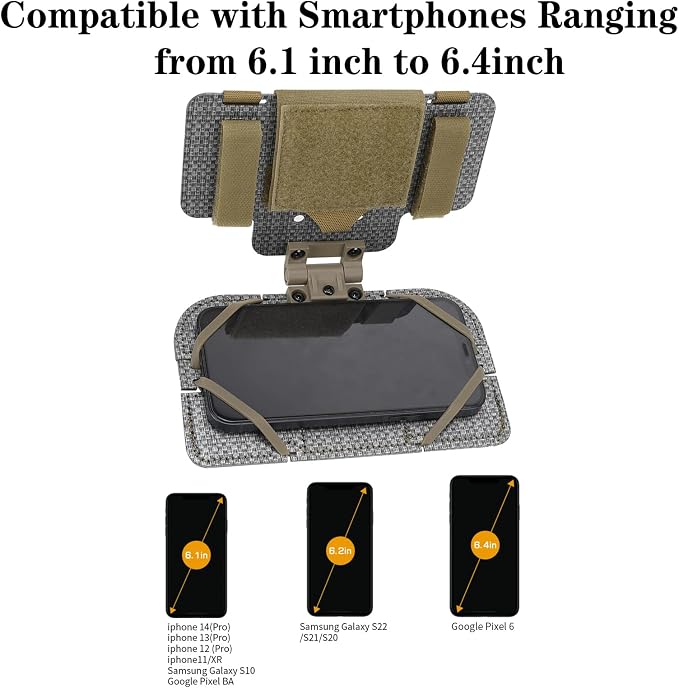 Tactical Phone Holder Available in Full Size Plate Carrier Phone Mount Adjust - Image 3