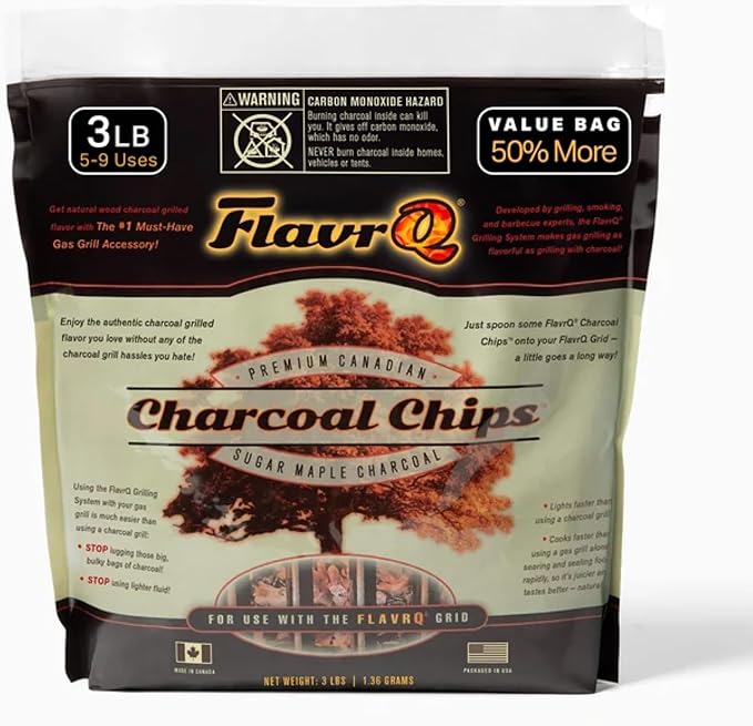 FlavrQ® 3lb Bag of Charcoal Chips by FlavrQ