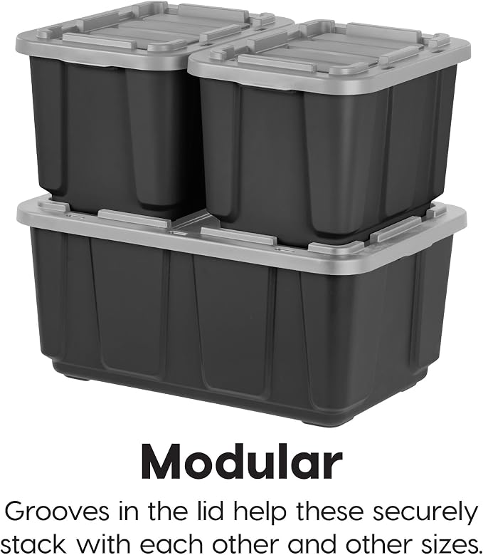 IRIS USA 4-Pack 12 Gallon Storage Bins - Image 5