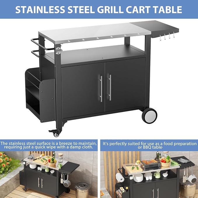 ROOMTEC Outdoor Grill Cart - Image 8