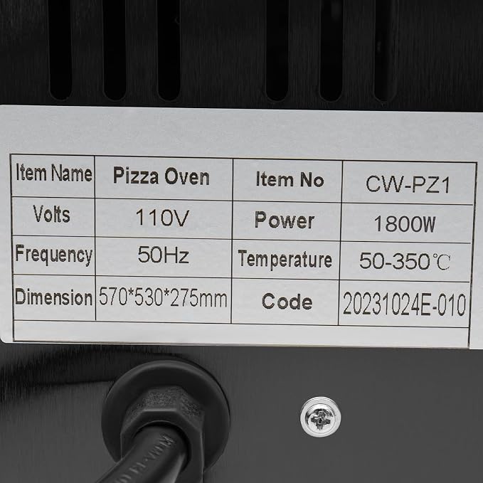 20L Commercial Electric Pizza Oven Countertop Pizza Oven, Single Deck Layer - Image 6