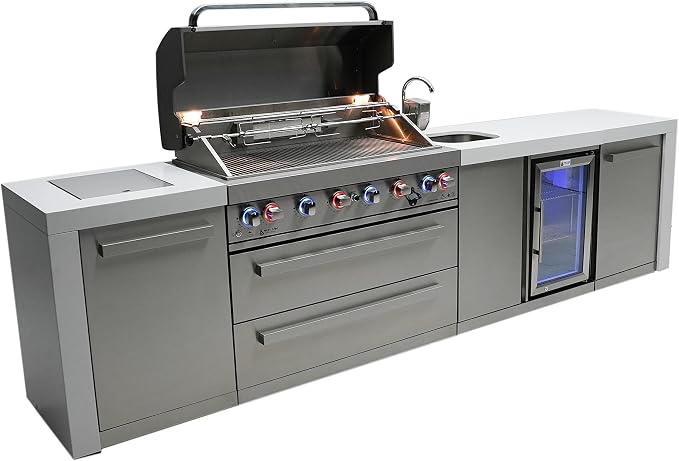 Mont Alpi MAi805-DBEV 6-Burner 115000 BTU 44-inch Deluxe Stainless Steel Island - Image 3