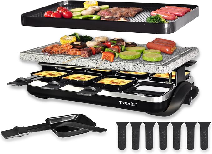 TAMARIT Raclette Table Grill Portable 3 in 1 Korean Barbecue BBQ Electric by TAMARIT