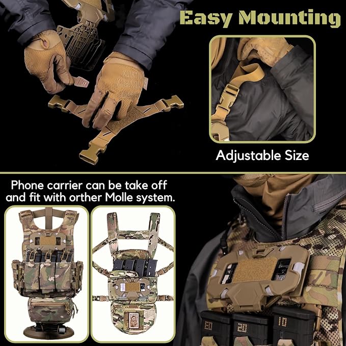 Let-Me-Be FoldPanel Chest Vest Set, Chest Rig Phone Mount - Image 7