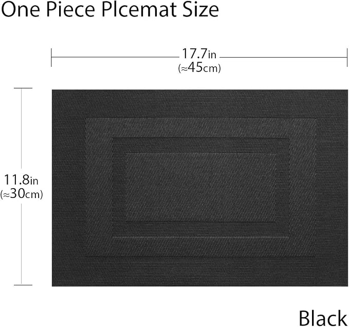 PIGCHCY Placemats, Washable Vinyl Woven Table Mats, Elegant Durable Placemats - Image 2