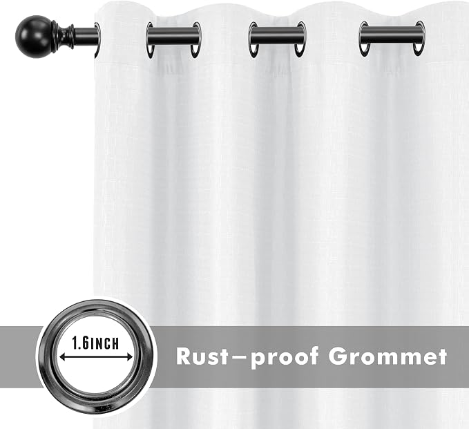 HolidayIdeas 4 Panels Linen Outdoor Curtains - Image 4