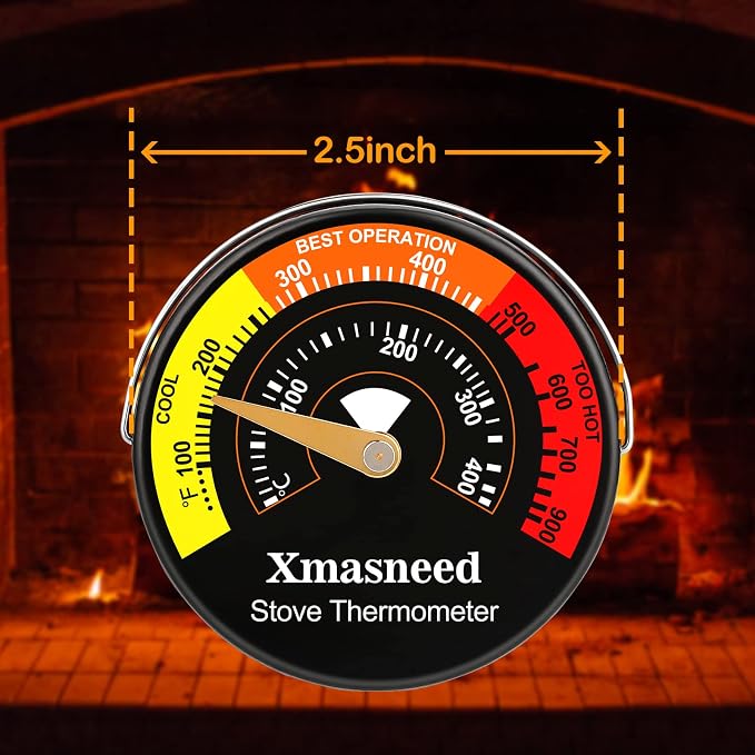 Wood Stove Magnetic Thermometer, Oven Temperature, Top Stove Thermometer - Image 4
