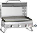 Tabletop Gas Griddle with Foldable Legs, Portable 3-Burner Propane Gas Grill by ONLYFIREGRILLS