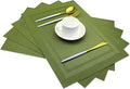 PIGCHCY Heat Insulation Non Slip Plastic Placemats, Washable Easy to Clean by PIGCHCY