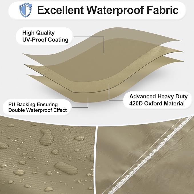 OutdoorLines Outdoor Waterproof Patio Table Furniture Set Covers - Image 3