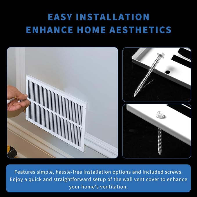 24x8 Return Air Grille, Air Return Vent Cover, AC Vent Cover, Cold Air Return - Image 5