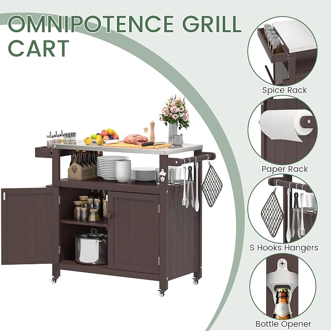 Weatherproof HIPS Outdoor Kitchen Island - Image 2