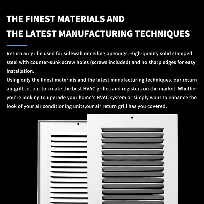 20x20 Return Air Grille, Air Return Vent Cover, Flat Vent Cover, Rejillas De - Image 5