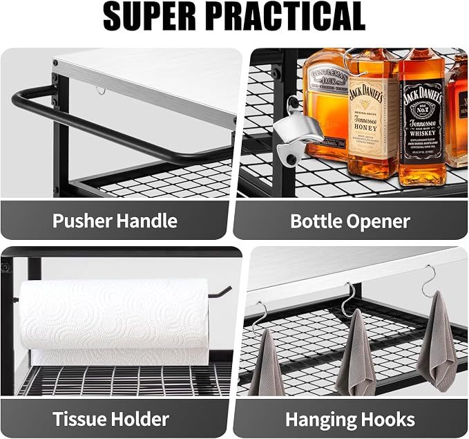 3-Shelf Outdoor Grill Table, Pizza Oven Tables - Image 3