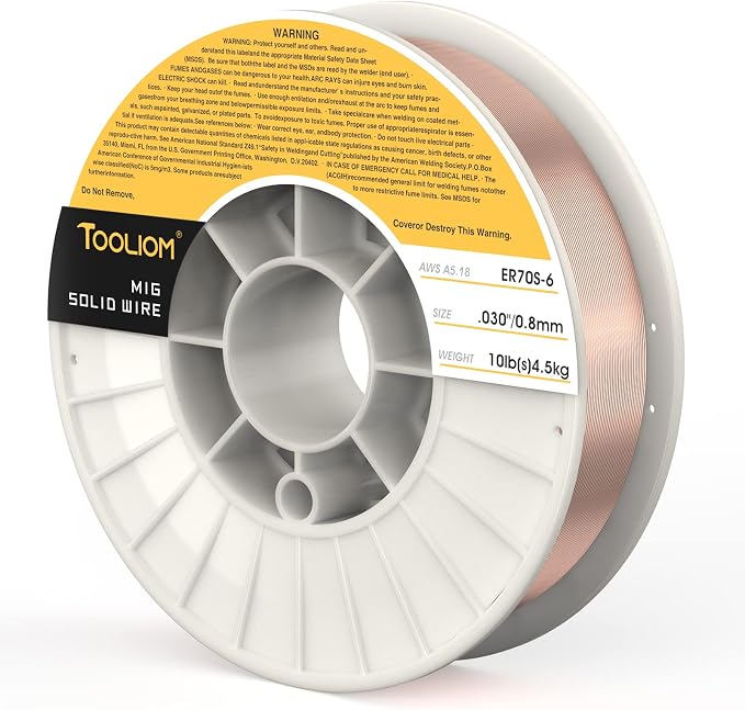 TOOLIOM ER70S-6 .030" Mild Steel MIG Solid Welding Wire on 10-Pound Spool - Image 6