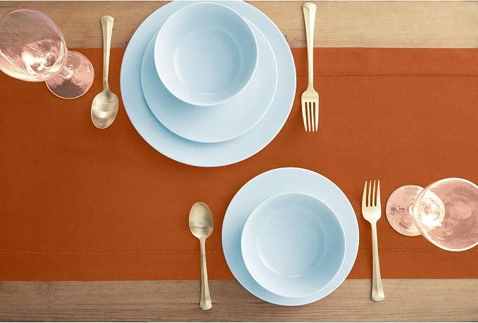 Solino Home Cotton Linen Cinnamon Table Runner 108 Inches Long - Image 3