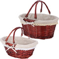 2 Pack Brown Wicker Basket by Unknown