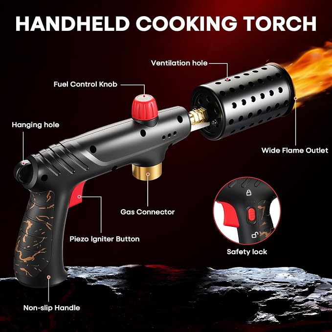 Propane Torch, Cooking Blow Torch Gun - Image 6