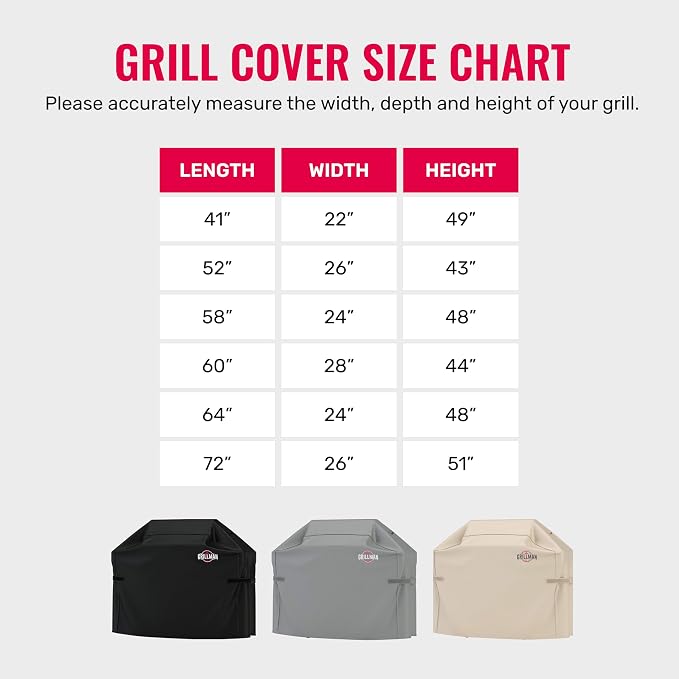 Grillman Premium Grill Cover for Outdoor Grill, BBQ Grill Cover, Waterproof - Image 6