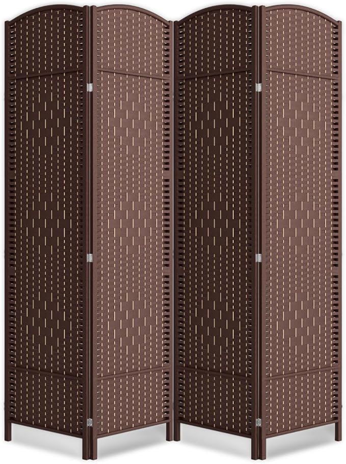 4 Panel Room Divider, 6Ft Folding Privacy Screen, Tall by cocosica