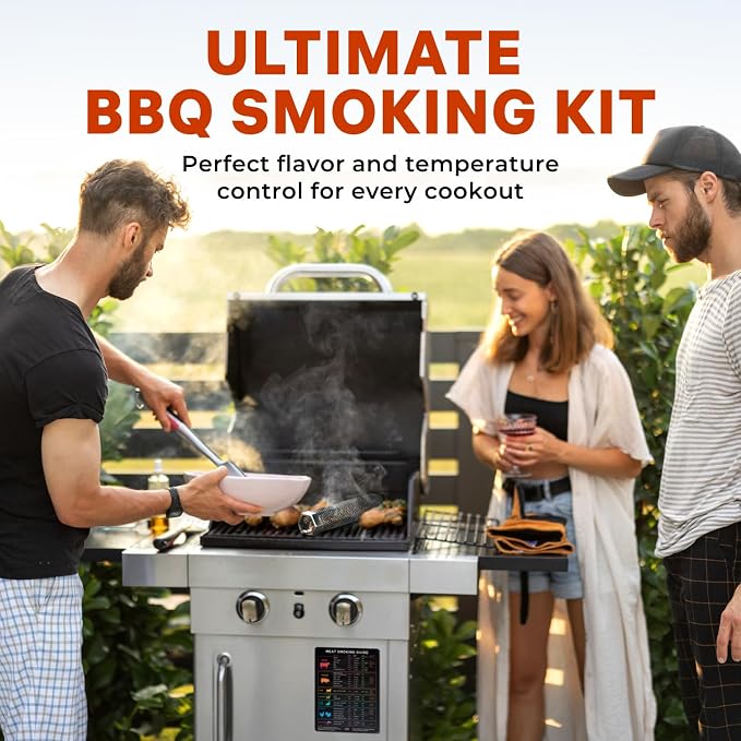BBQ Meat Temperature Magnet & Pellet Smoker Tube Bundle – Durable Meat Smoking - Image 2