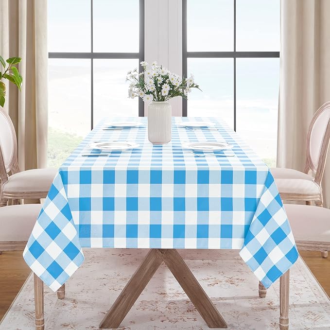 Softalker Gingham Checkered Tablecloth Rectangle - Image 8