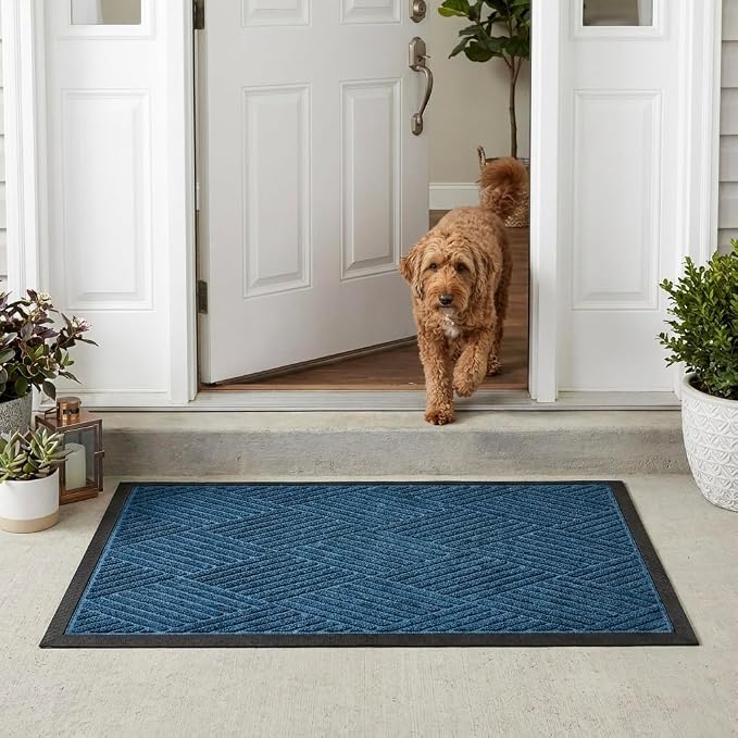 Ecomills Deluxe Diamond Entrance Door Mat, Large Heavy Duty Absorbent Rubber Rug - Image 4