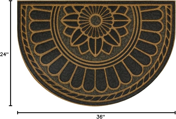 Outdoor Doormat 2 x 3 Ft Polyester Low Profile Rubber-Backed