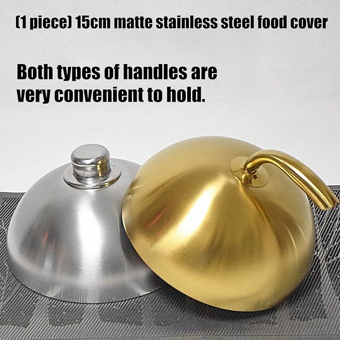 Matte Nonrust Steel Food Cover 15cm Rustproof Kitchens BBQ Grills Protectors - Image 8