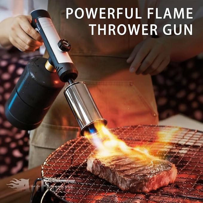Powerful Propane Torch with One-Touch Max Fire, Kitchen Cooking Torch with - Image 4