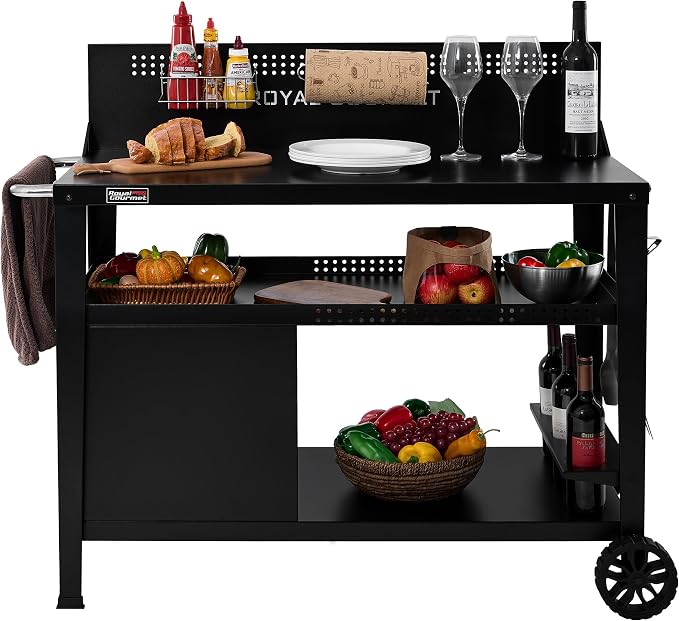 Royal Gourmet PC4401B 3-Tier Dining Cart by RoyalGourmetCorp