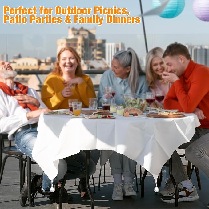 8 Pack Heavy Duty Tablecloth Weights, Stainless Steel Balls - Image 7