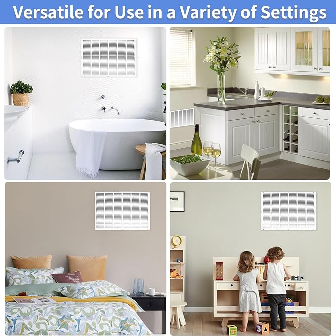 30"W x 20"H Steel Return Air Grille, Air Return Vent Cover - Image 6