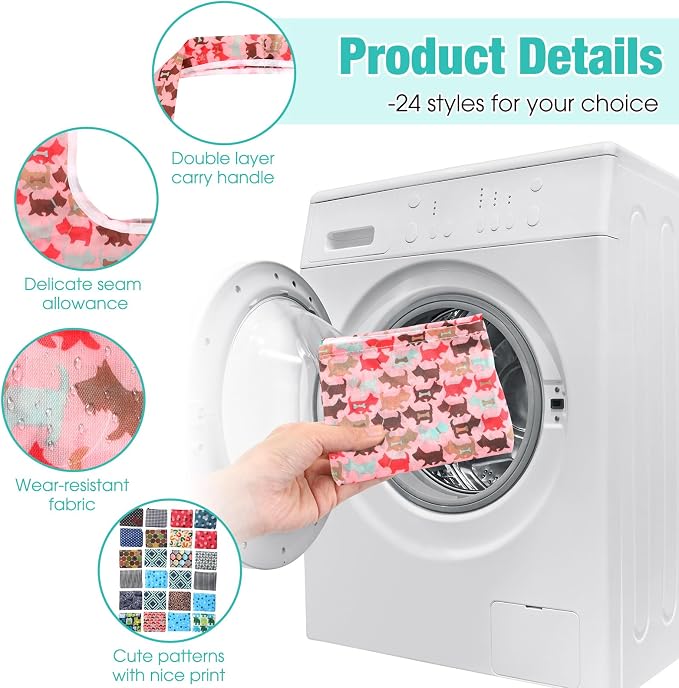 Eccliy 24 Pieces Reusable Grocery Bags Polyester Shopping Bags - Image 3