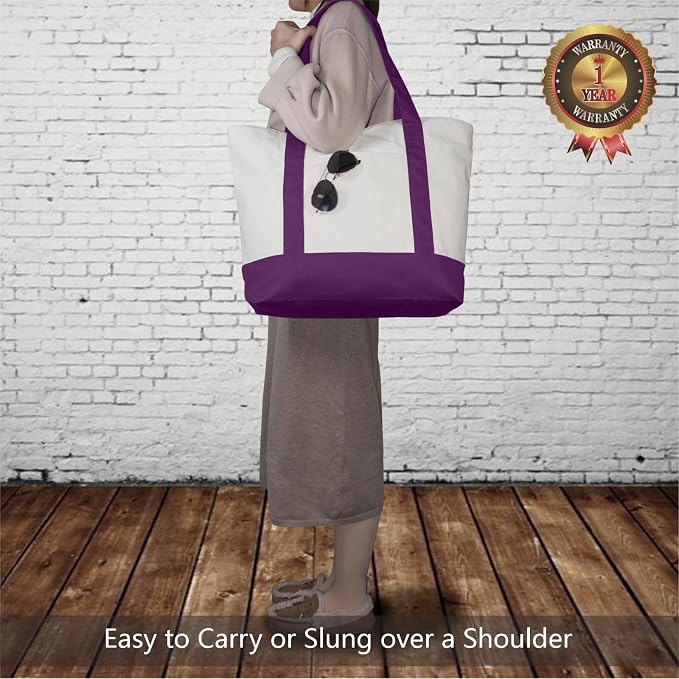 TOPDesign 3-Pack Canvas Tote Bags - Image 2
