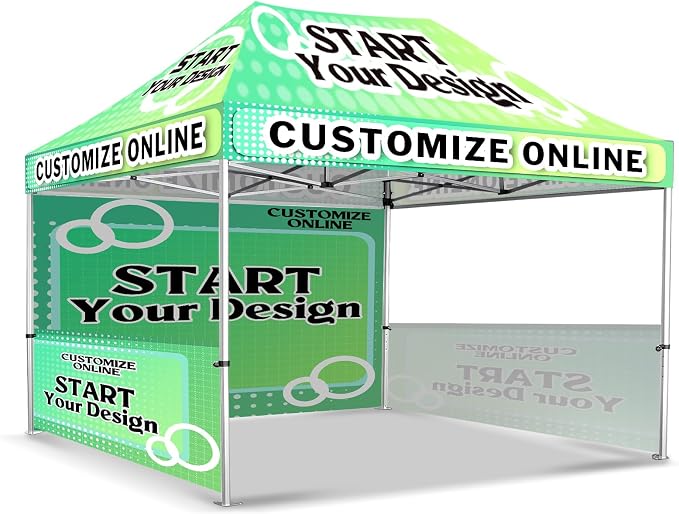 10x15FT Custom Pop Up Canopy Tent by LOJUFAN
