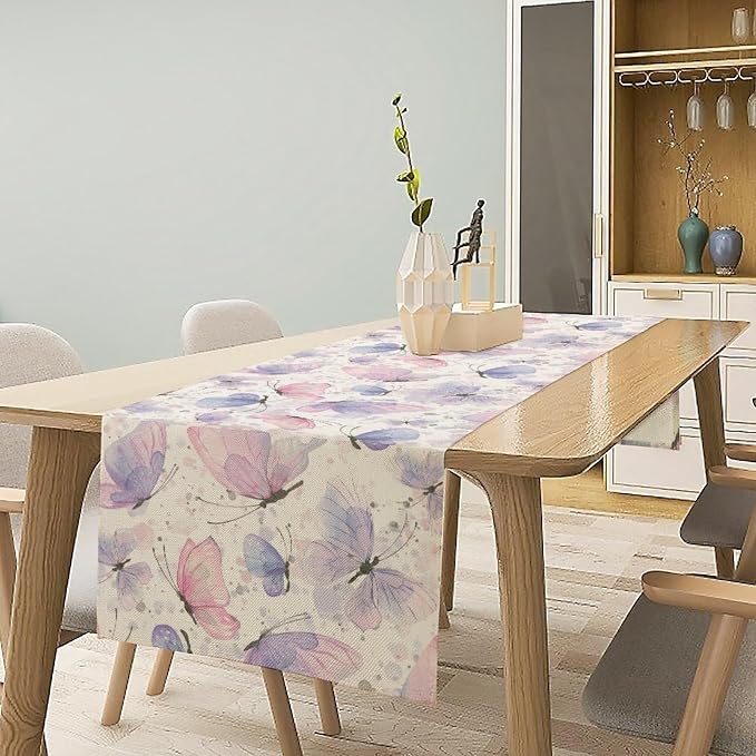 Watercolor Butterfly Table Runner - Image 3
