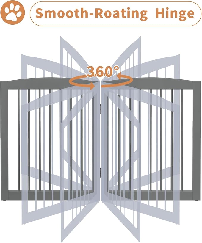 Freestanding Dog Gate with Door, Pet Gate - Image 5