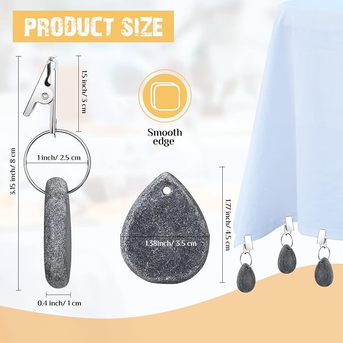 Geiserailie 12 Pcs Tablecloth Weights Tablecloth Pendant Teardrop Shape Table - Image 3