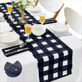 Fabric Checkered Table Runner 6 Pack Waterproof Gingham Table Runner 14W x 108L by Cupuamon